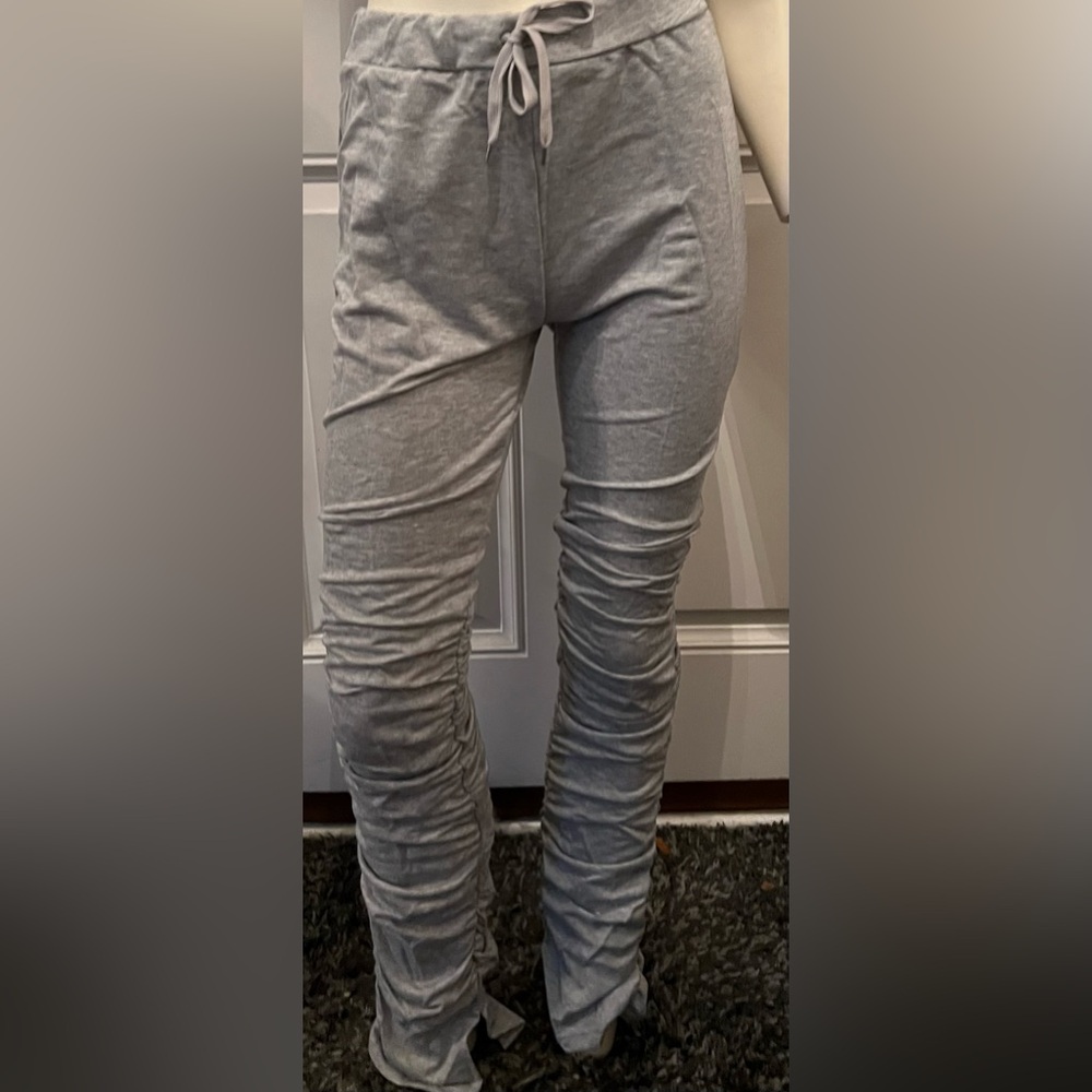 Gray Ruched Joggers
